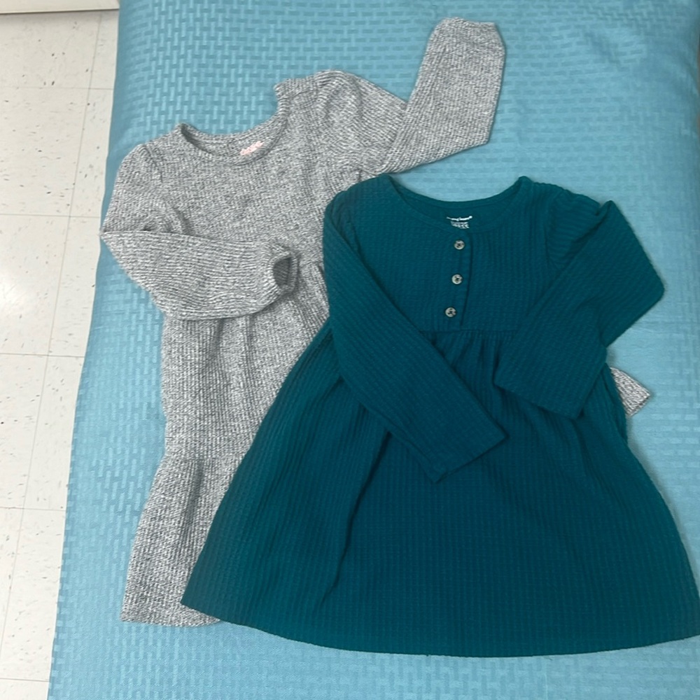 Two 4T size dresses, casual
